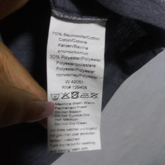 Dimana Gray Top with Birds in Flight Design Short Sleeve Novelty Cotton Size 16 - Picture 6 of 9